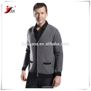 cashmere knitting men's cardigan